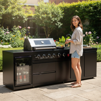 4-Burner Stainless Steel Propane Outdoor Kitchen Island Grill