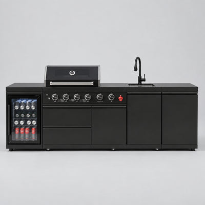 4-Burner Stainless Steel Propane Outdoor Kitchen Island Grill