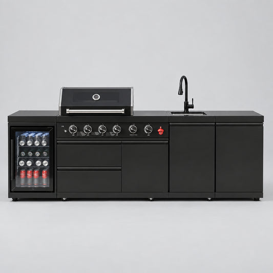 4-Burner Stainless Steel Propane Outdoor Kitchen Island Grill