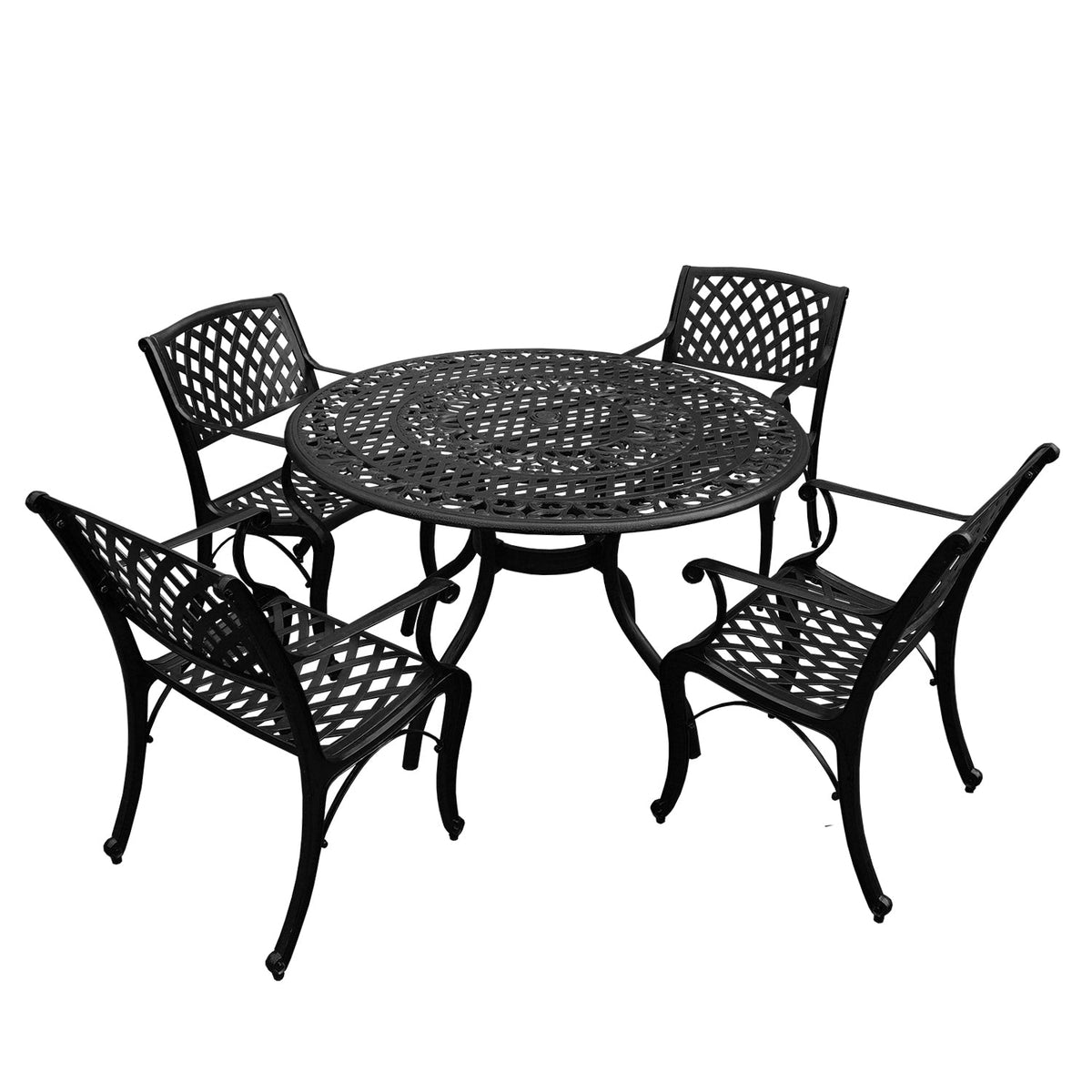 5-Piece Aluminum Round Patio Dining Set