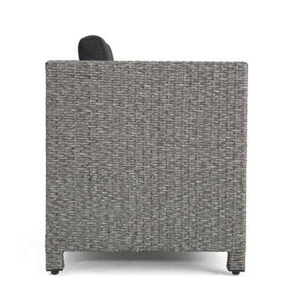 Puerta 4-Piece Rattan Patio Set with Water-Resistant Cushions
