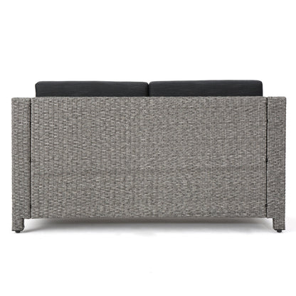 Puerta 4-Piece Rattan Patio Set with Water-Resistant Cushions