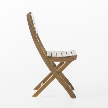5-Piece Natural Wood Folding Patio Dining Set