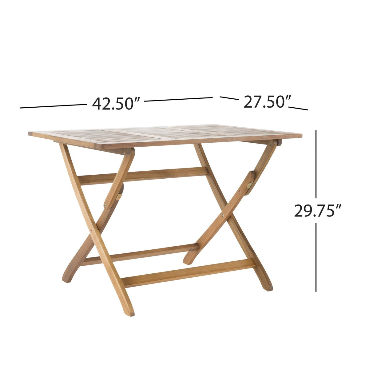 5-Piece Natural Wood Folding Patio Dining Set