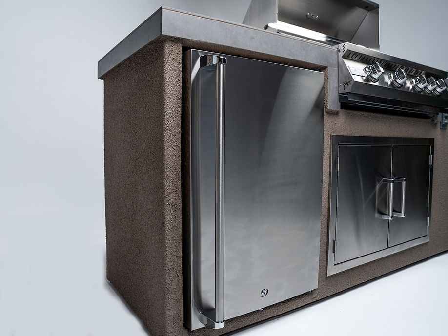 KoKoMo 7 ft Outdoor Kitchen Island with 32-in Grill & Fridge