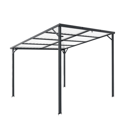 10 x 10 ft Galvanized Steel Hardtop Pergola, Gray