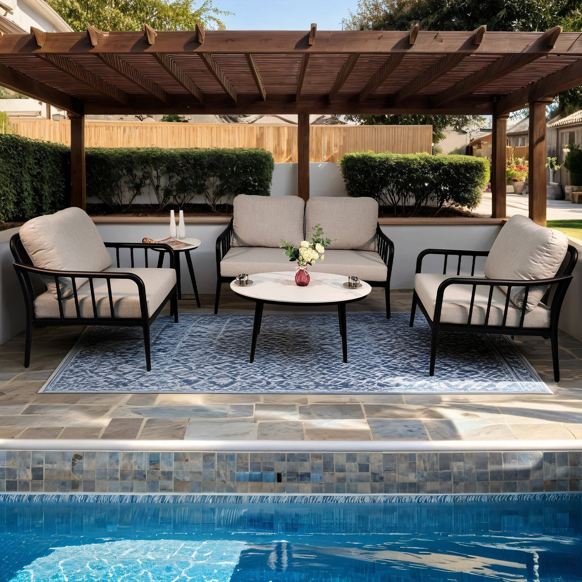 5-Piece Aluminum Patio Conversation Set