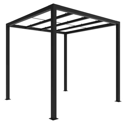 8 x 8 ft Aluminum Patio Pergola, Matte Black