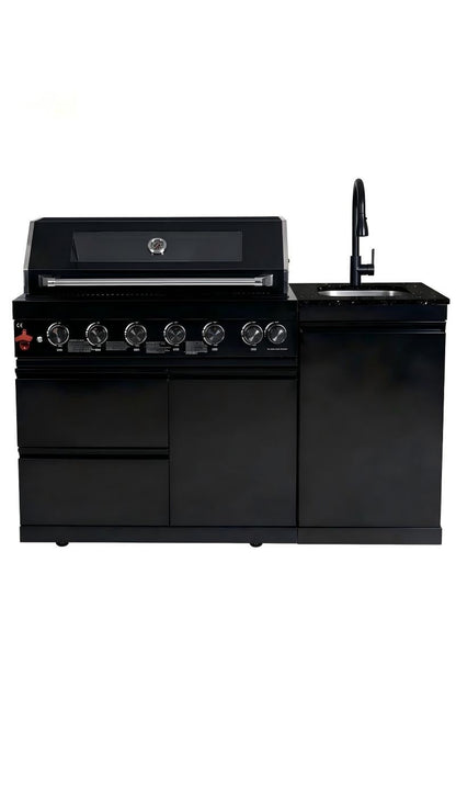 6-Burner Stainless Steel Propane Outdoor Kitchen Island Grill
