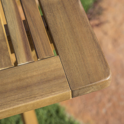 5-Piece Natural Wood Folding Patio Dining Set